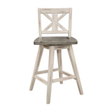 Amsonia Gray/White Swivel Counter Chair