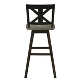 Amsonia Black Swivel Pub Counter Height Chairs