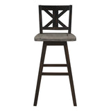 Amsonia Black Swivel Pub Counter Height Chairs