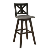 Amsonia Black Swivel Pub Counter Height Chairs
