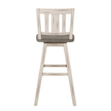 Amsonia White Swivel Pub Counter Height Chairs