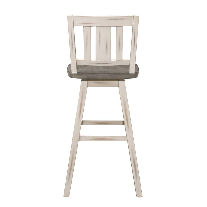 Amsonia White Swivel Pub Counter Height Chairs