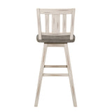 Amsonia White Swivel Pub Counter Height Chairs