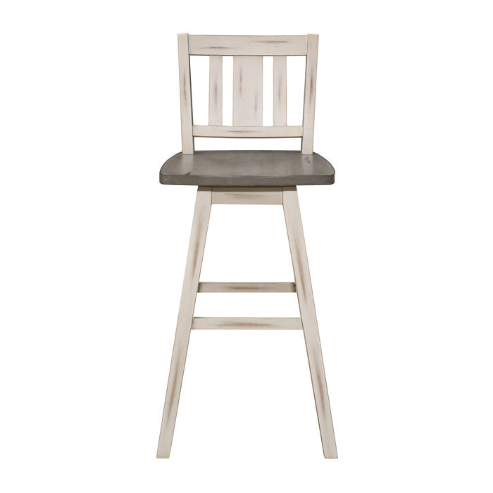 Amsonia White Swivel Pub Counter Height Chairs