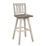 Amsonia White Swivel Pub Counter Height Chairs
