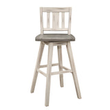 Amsonia White Swivel Pub Counter Height Chairs