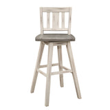 Amsonia White Swivel Pub Counter Height Chairs