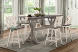 Amsonia Gray/White Swivel Counter Chair