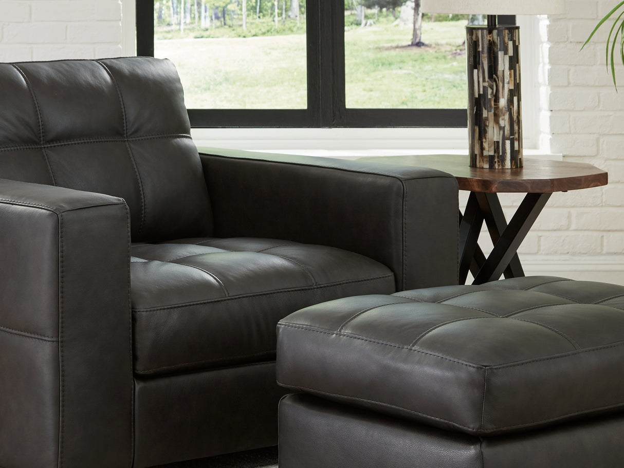 Luigi Thunder Oversized Chair And Ottoman