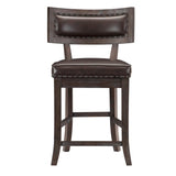 Oxton Dark Cherry/Faux Leather Counter Chair