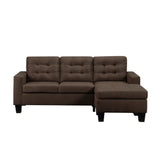 Earsom Brown Linen Sofa