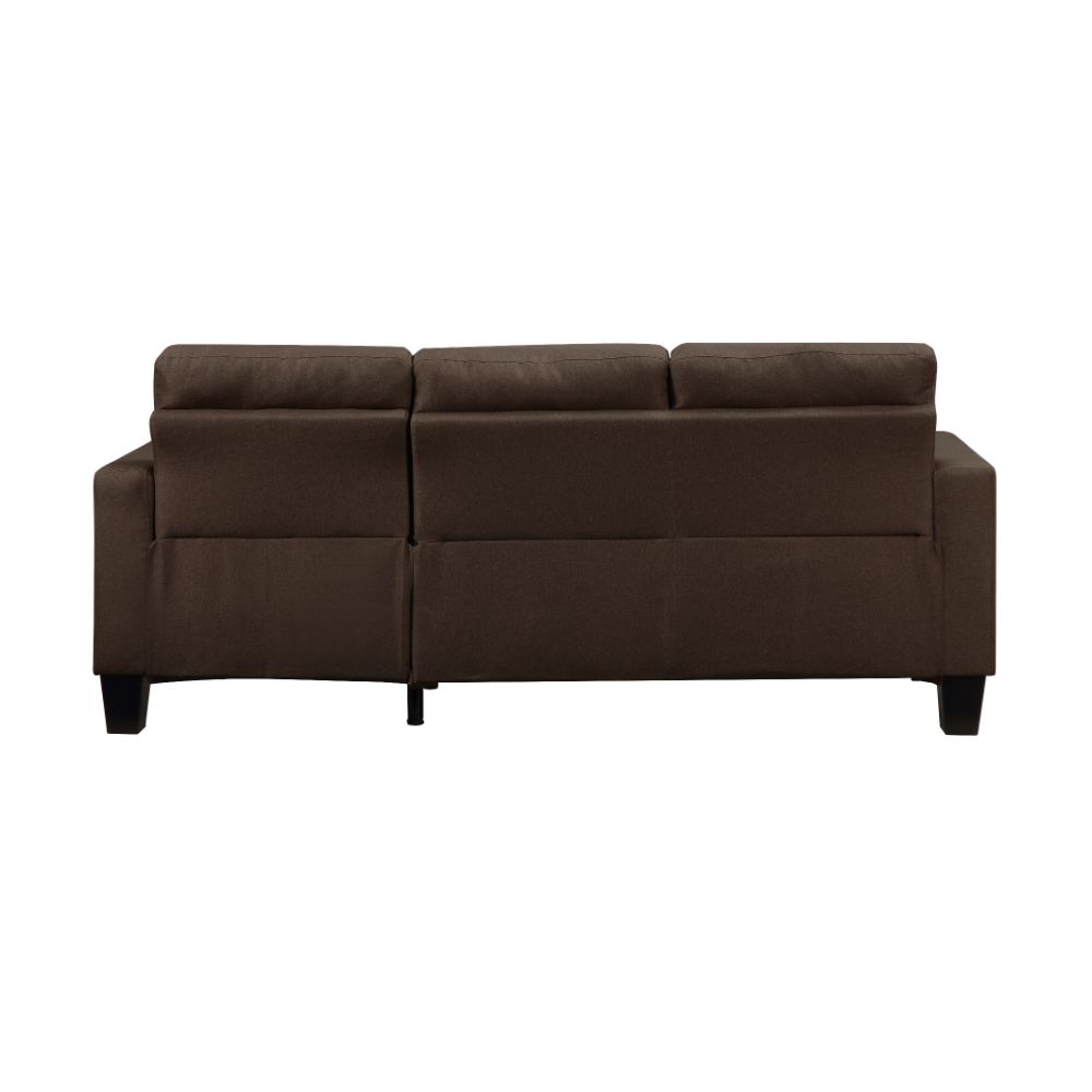 Earsom Brown Linen Sofa