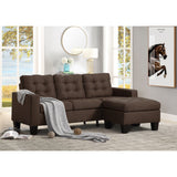 Earsom Brown Linen Sofa