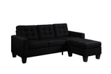 Earsom Black Linen Sofa