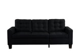 Earsom Black Linen Sofa