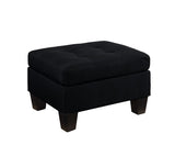 Earsom Black Linen Sofa