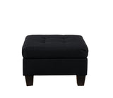 Earsom Black Linen Sofa