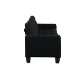 Earsom Black Linen Sofa