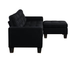 Earsom Black Linen Sofa