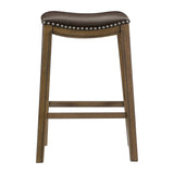 Ordway Brown/Brown Pub Height Stool, Brown