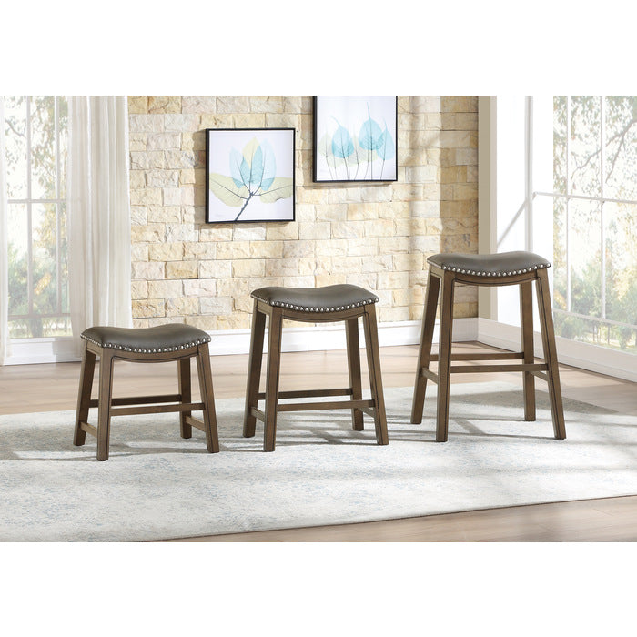 Ordway Gray/Brown Dining Stool, Gray