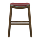 Ordway Red/Brown Pub Height Stool, Red