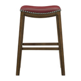 Ordway Red/Brown Pub Height Stool, Red