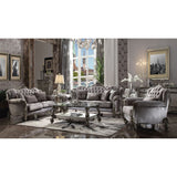 Versailles Velvet & Antique Platinum Loveseat