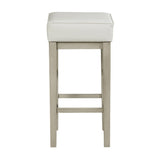 Pittsville White/Espresso Pub Height Stool, Set of 2