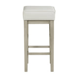 Pittsville White/Espresso Pub Height Stool, Set of 2