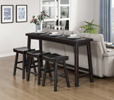 Caspian Black Counter Height Stool
