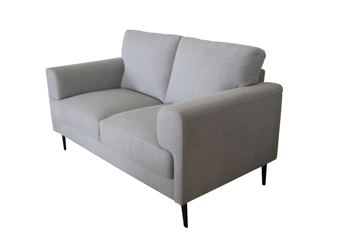 Kyrene Light Gray Linen Loveseat