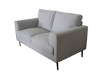 Kyrene Light Gray Linen Loveseat