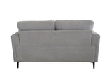 Kyrene Light Gray Linen Loveseat