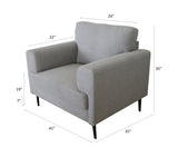 Kyrene Light Gray Linen Chair