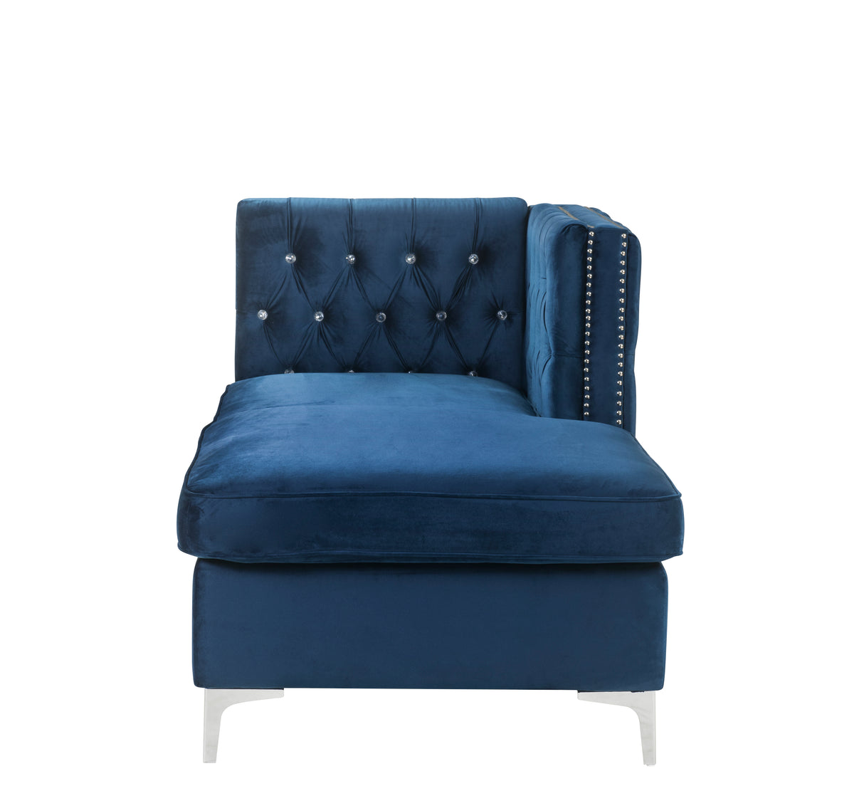 Jaszira Blue Velvet Chaise