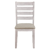 Ithaca Grayish White/Brown Side Chair