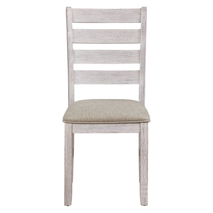 Ithaca Grayish White/Brown Side Chair