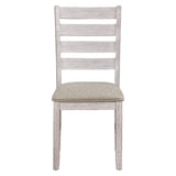 Ithaca Grayish White/Brown Side Chair
