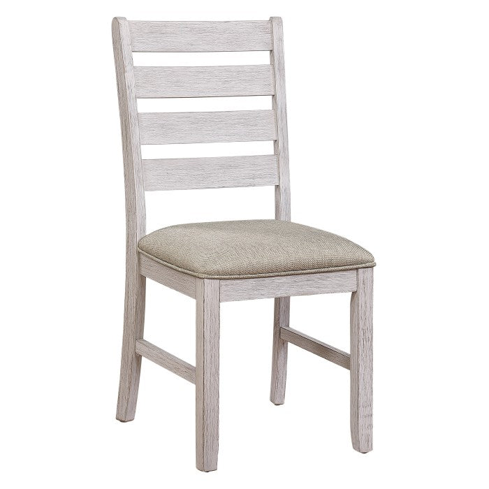 Ithaca Grayish White/Brown Side Chair