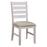 Ithaca Grayish White/Brown Side Chair
