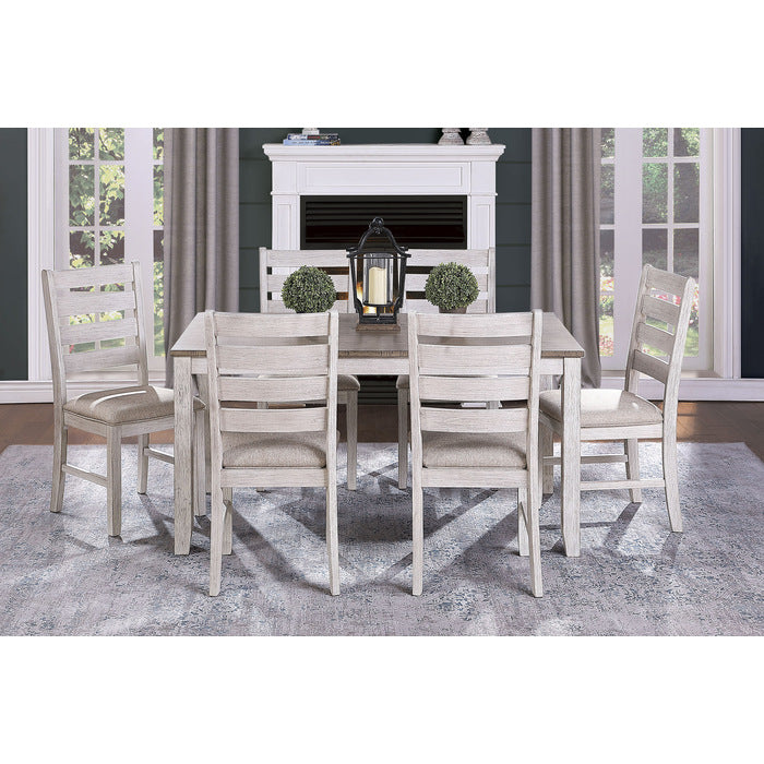 Ithaca Grayish White/Brown Side Chair