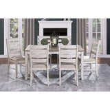 Ithaca Grayish White/Brown Side Chair