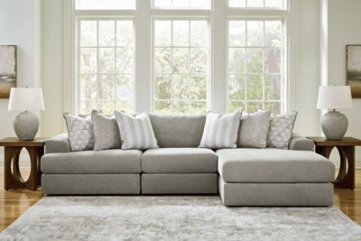 Avaliyah Ash 3-Piece Sectional With Chaise