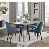Keene Light Gray/Black Metal Dining Table