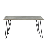 Keene Light Gray/Black Metal Dining Table