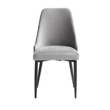 Keene Gray Velvet Side Chair