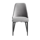 Keene Gray Velvet Side Chair