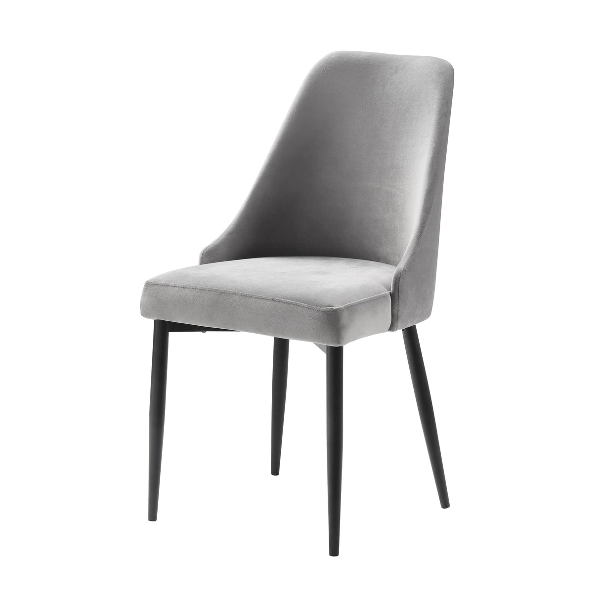 Keene Gray Velvet Side Chair