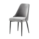 Keene Gray Velvet Side Chair